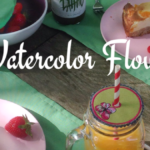 Watercolor Flower Picknick Set + Freebie • KathieKreativ • Talu Nähwettbewerb ''Winter ade'' • Nähen und sticken für Anfänger